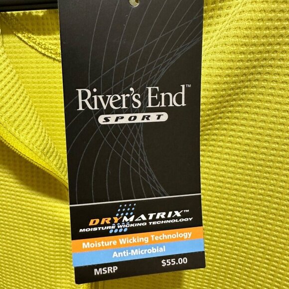 River's End Half Zip Pullover Mens Size M Yellow‎ Casual Outerwear NWT - Picture 6 of 8